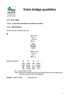 108. Exercices Michel Bessis 25 05 2020