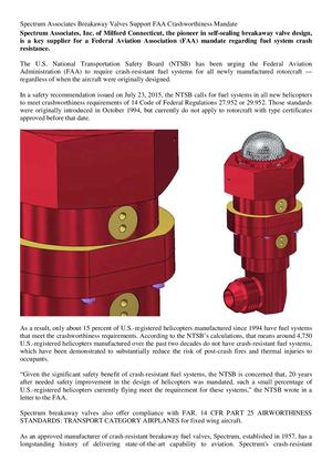 Spectrum Associates Breakaway Valves Support Faa Crashworthiness