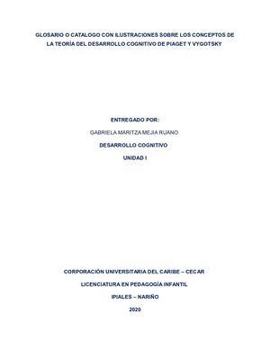 Glosario Desarrollo Cognitivo
