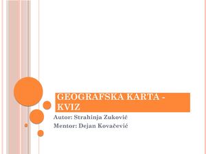 Geografska Karta Kviz