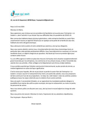 Le Scalaire - Lettre ouverte au Maire de Roye