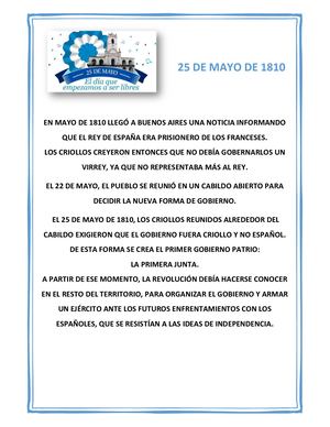 25 De Mayo De 1810