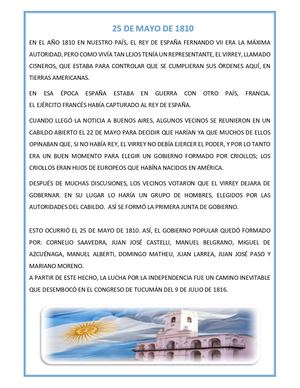 25 De Mayo De 1810