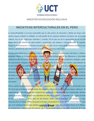 Ensayo Iniciativas Interculturales En El Peru