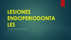 Lesiones Endoperiodontales