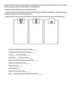 3º Ano Português Pontuação Bloco 2 Ok