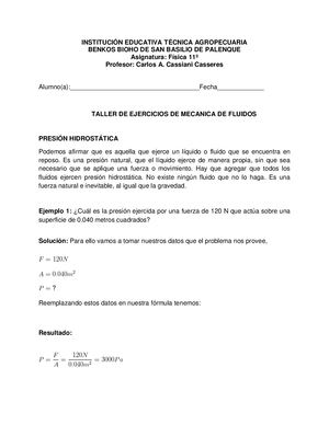 Taller De Hidroestática