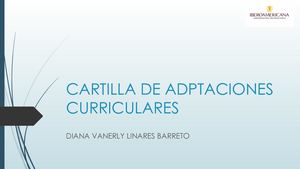 Cartilla De Adaptaciones Curriculares