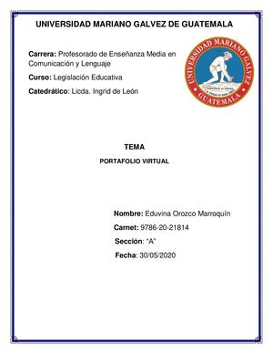 Portafolio De Legislacion Educativa