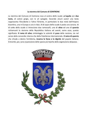 Lo Stemma Del Comune Di Controne