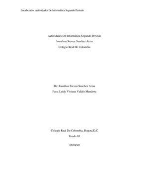 Actividades De Informática Segundo Periodo Convertido