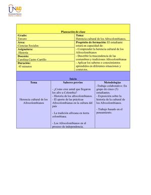 Planeación De Clase