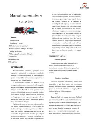 Manual De Mantenimiento Correctivo