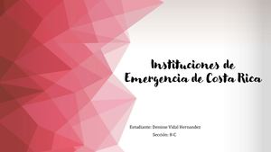 Instituciones de Emergencia de Costa Rica