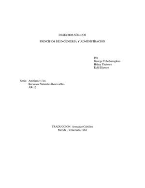 Tchobanoglous Desechos sólidos