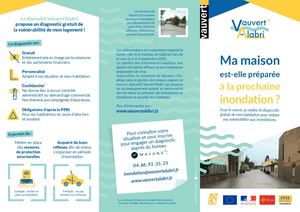 Réduction de la vulnérabilité habitat: flyer opération  Vauvert'ALABRI  2018