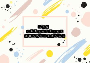 Categories Gramaticals