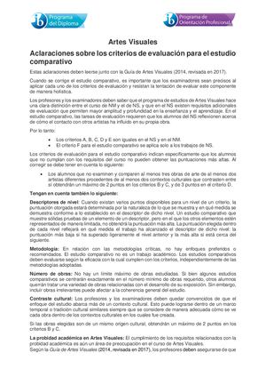 EVALUACION ESTUDIO COMPARATIVO