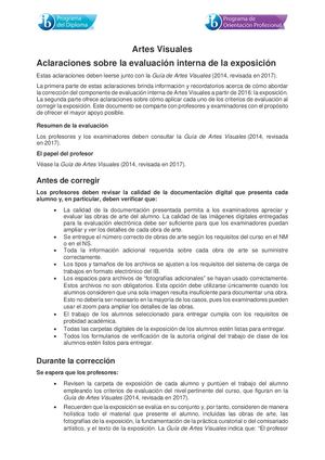 Aclaraciones Sobre La Evaluación Interna De La Exposición