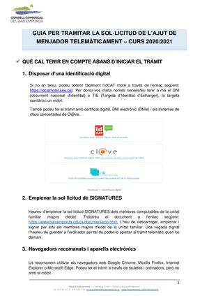 Guia Tràmit Telemàtic Ajut Menjador Curs 2020 2021