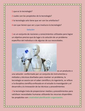 La Tecnologia Que Inbolucra Y Sus Propositos