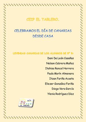 Dia De Canarias 5ºb