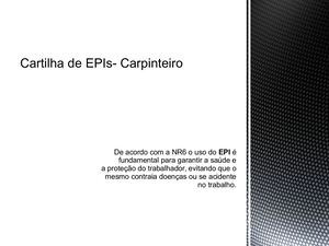 Cartilha De Epis Carpinteiro