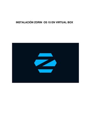 Instalación Zorin Os 15 En Virtual Box