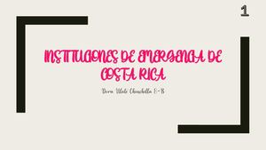 Instituciones De Emergencia De Costa Rica