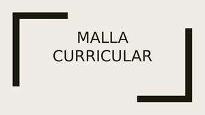 Malla Curricular
