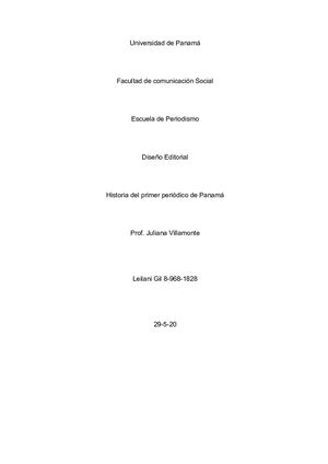 Historia Del Primer Periodico De Panamá