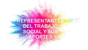 Representantes Del Trabajo Social Y Sus Aportes Libro