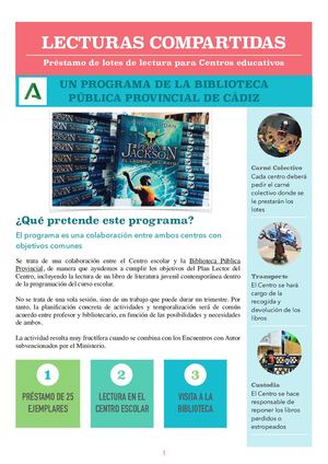 Programa escolar Lecturas Compartidas