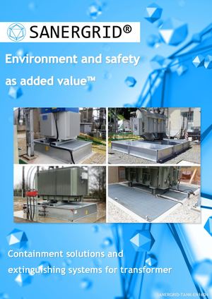 SANERGRID oil retention tanks fro electrical transformer