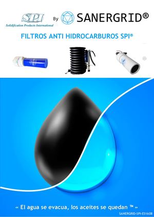 Filtros de aguas anti hidrocarburos SPI para evacuacion de fosos y depositos de retencion de aceite de transformadores electricos PETRO PI PETRO PIPE PETRO PLUG PETRO BARRIER