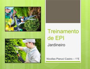 Treinamento De Epi Jardineiro