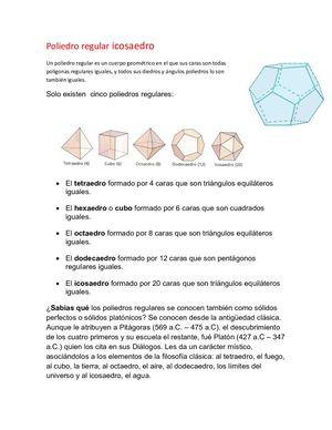 A Poliedro Regular Icosaedro E Irregulares