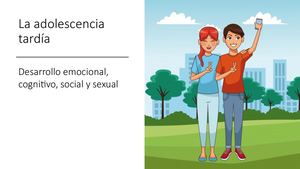 La Adolescencia Tardía