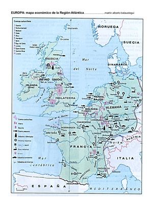 Europa; Mapa Económico de la Región Atlántica
