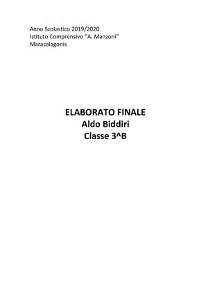 TESINA ALDO BIDDIRI 3^B 30/05/2020