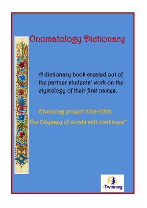 Onomatology Dictionary