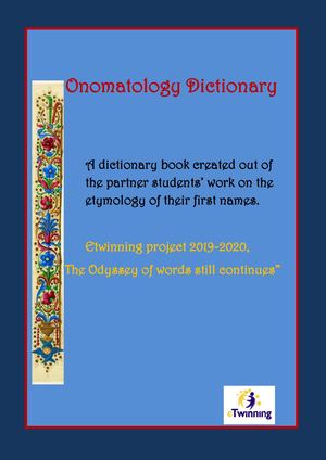 Onomatology Dictionary 1