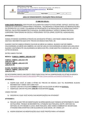 2ºs Anos-Educação Física