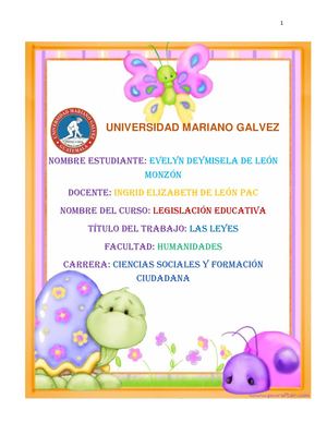 Legislación Educativa Leyes Y Acuerdos