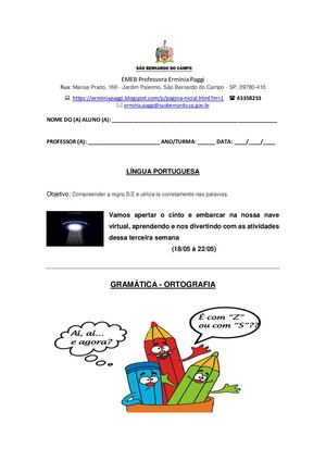 5ºs Anos-Língua Portuguesa-Gramática