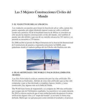 Las 5 Mejores Construcciones Civiles Del Mundo