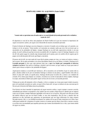 Reseña Del Libro Alquimista