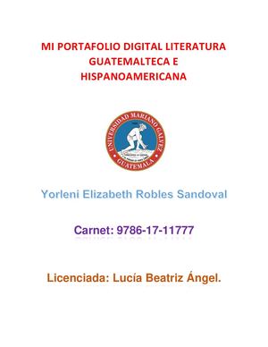 Mi Portafolio Literatura Guatemalteca