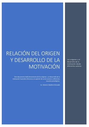 Origenes Motivación