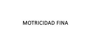 Motricidad Fina Ppt